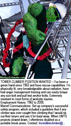 Help Wanted Tower Climber